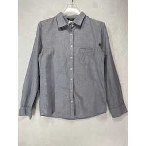 J Crew Women's size 4 Long Sleeve Button Up Blue Shirt